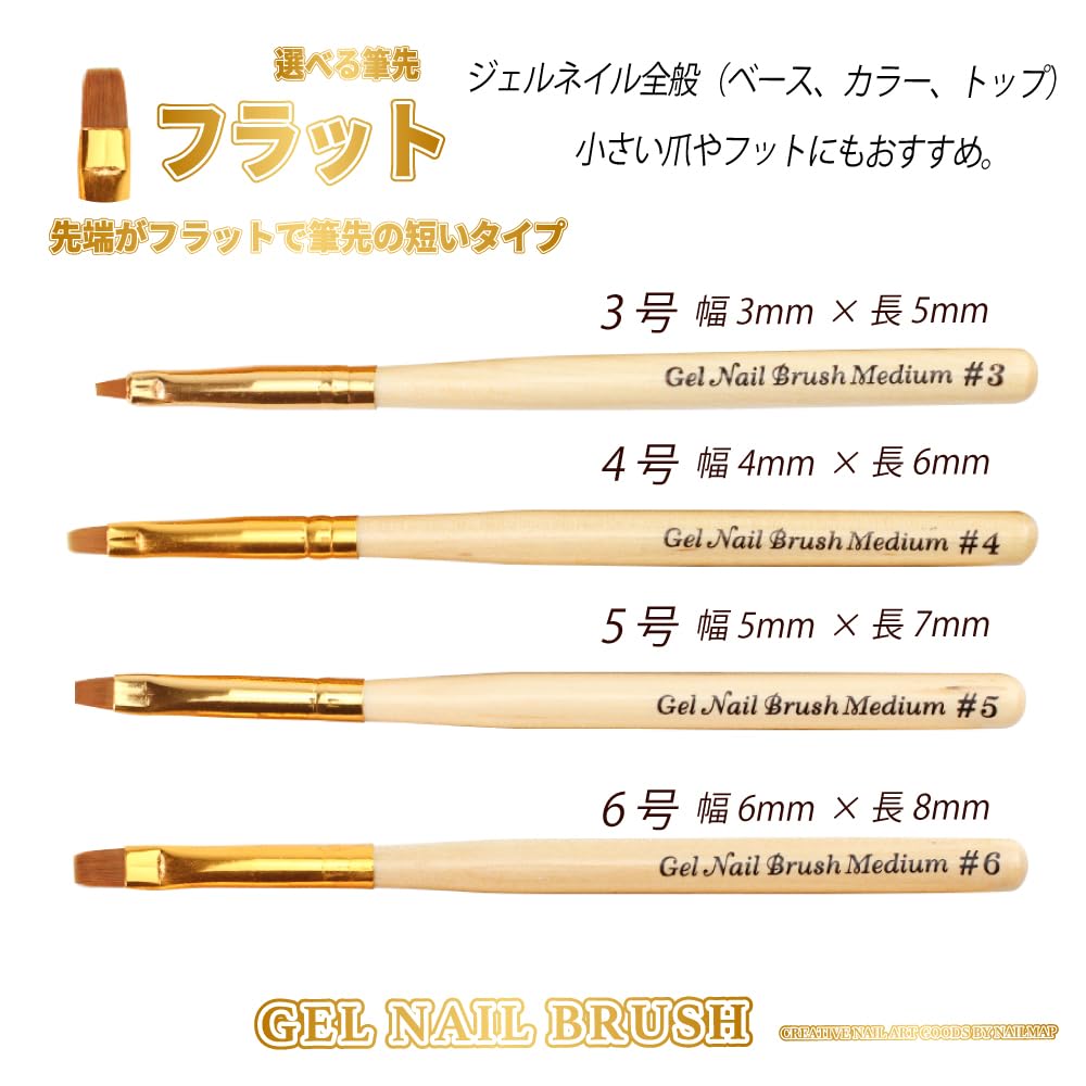 Amazon | ジェルネイルブラシ 5種 20サイズ キャップ付き ジェルネイル